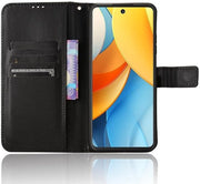 Coprioggetto in Fibra di Carbonio - Schokresistente - Custodia Flip per Smartphone - Portafoglio con Pochette per Carte - Nero - Protezione per Telefono cellulare