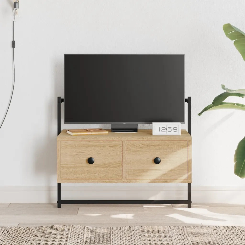 Mobile TV a Muro Rovere Sonoma 60,5x30x51 cm Legno Multistratocod mxl 130470