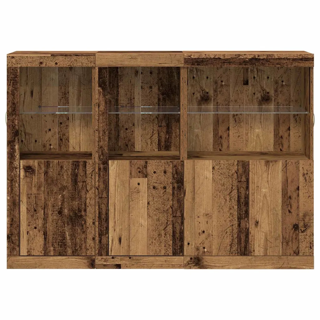 Madia LED Legno vecchio 142,5 x 37 x 100 cm Legno multistrato 3333118