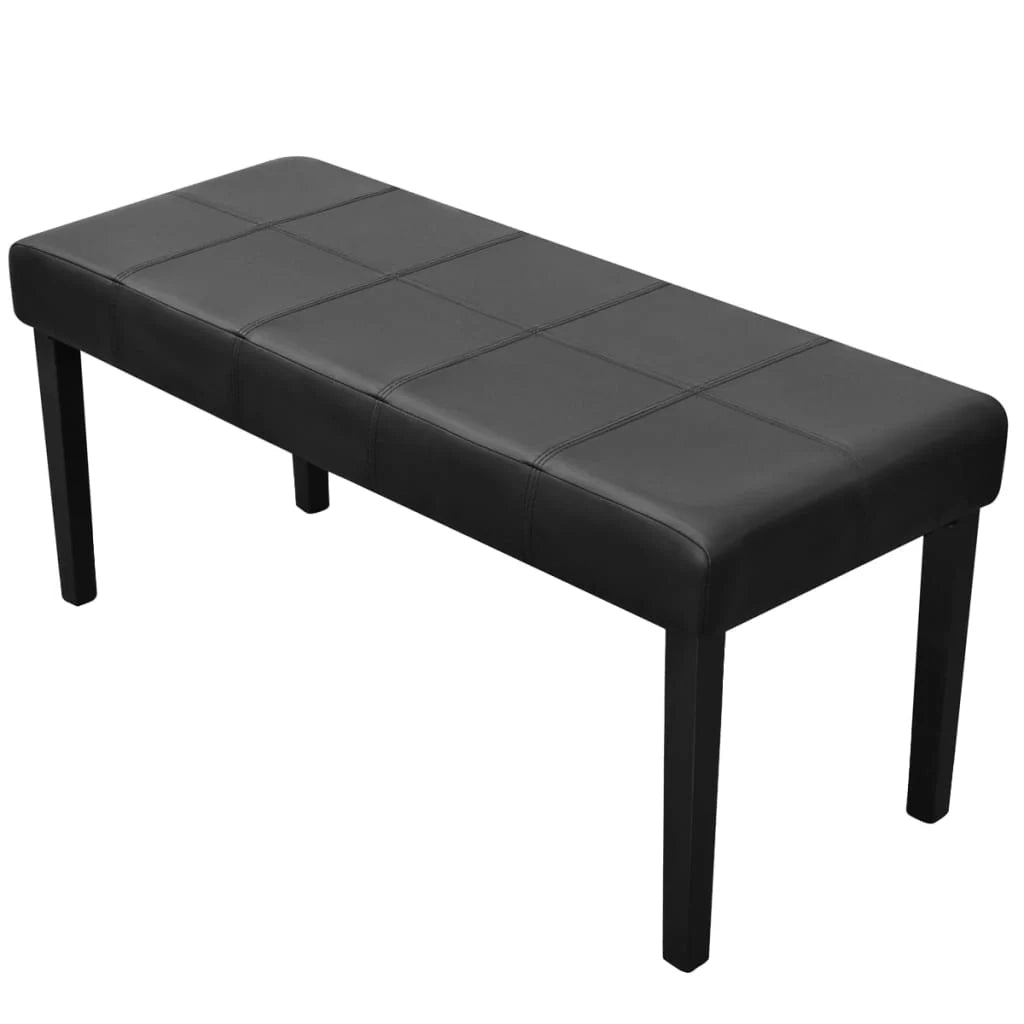 Panca/lounge 106 x 43 x 46 cm in materiale sintetico di alta qualità nero 02_0021263