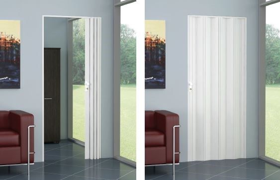 Kit porta a soffietto in pvc fai da te - Misure standard - Misura: 83 x 214 h