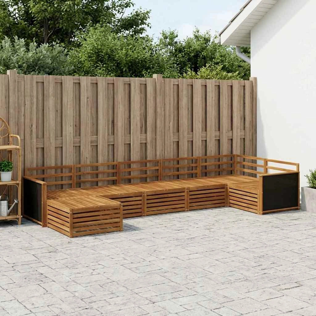 Set di divani da esterno 7 pz Naturale 3383612