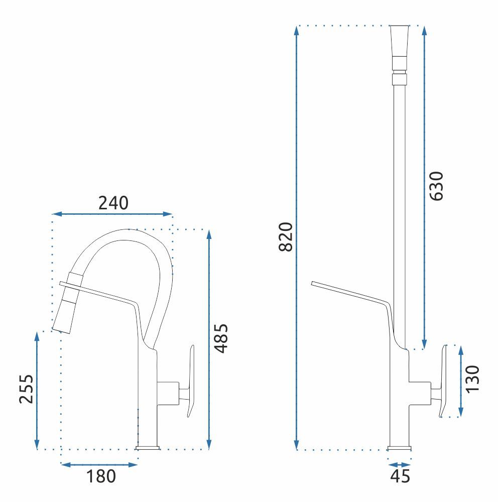 Rubinetto Da Cucina Rea Castor Gold