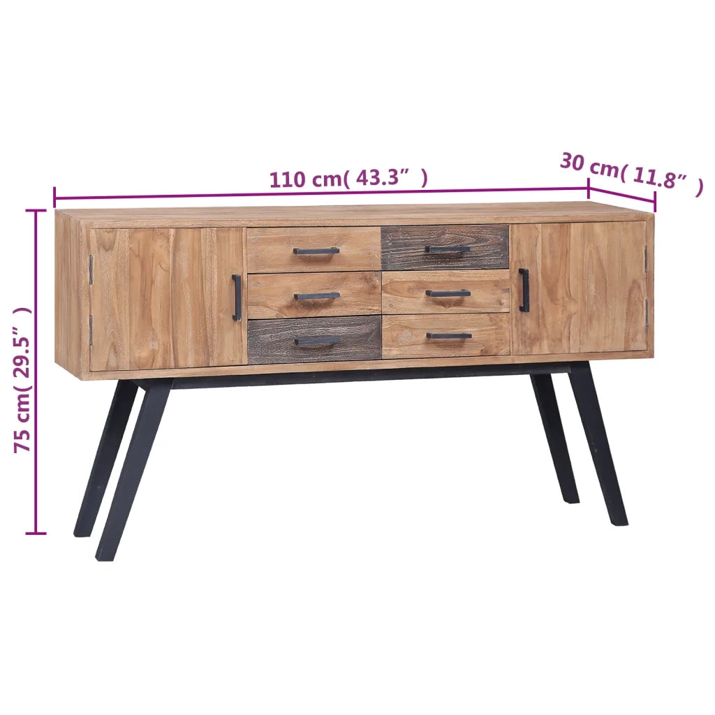 Credenza | Madia 110x30x75 cm in Legno Massello di Teak