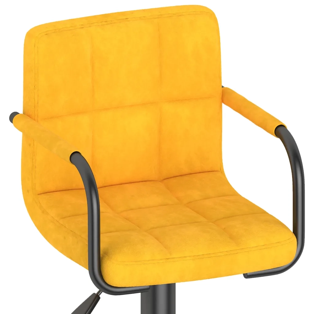 Sgabelli da Bar 2 pz Giallo Senape in Velluto 334666