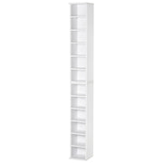 Armadio da parete per CD e DVD ¨C zephmum ¨C 6 + 6 compartimenti 21x22.5x88.5 cm bianco