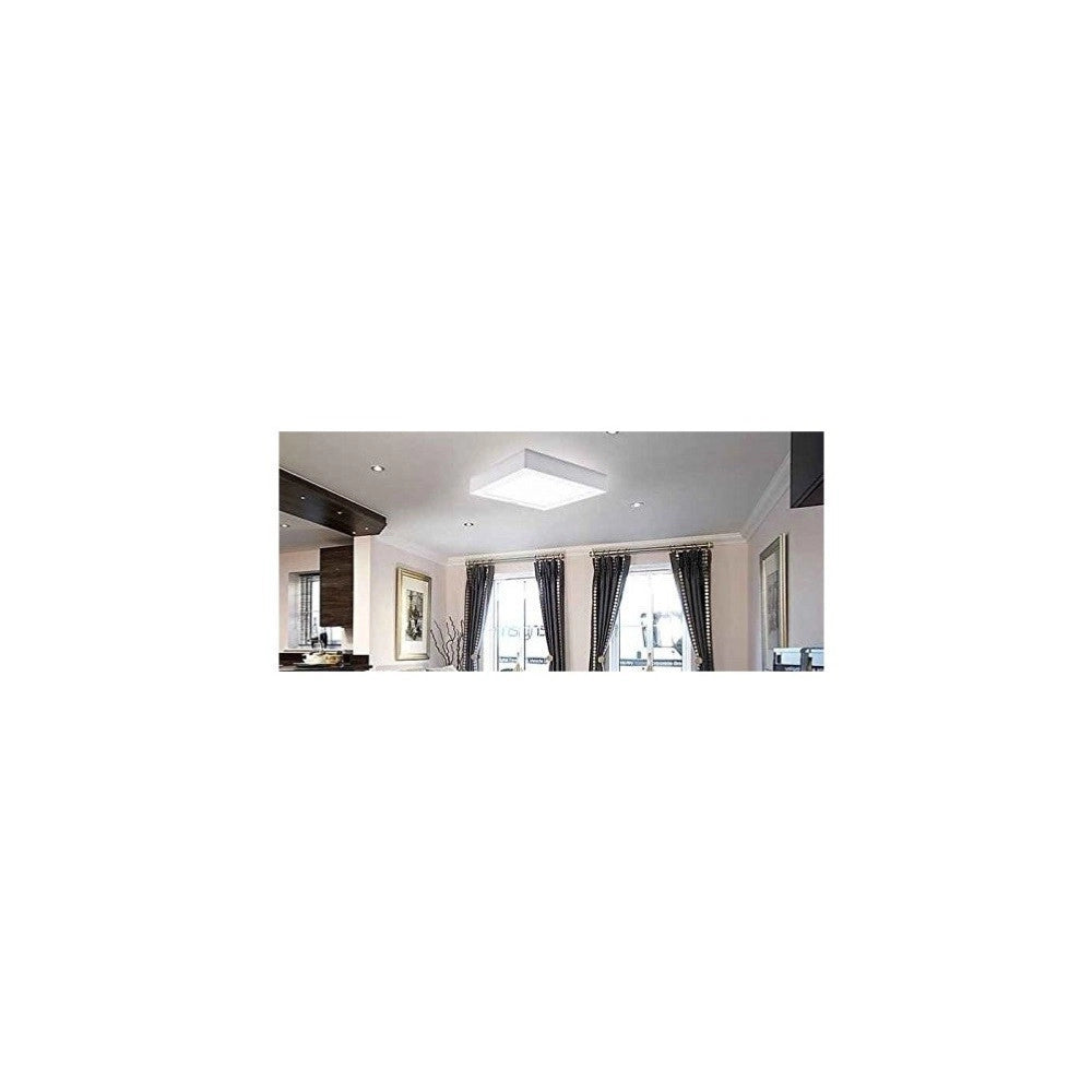Trade Shop - Plafoniera Faretto Led Quadrato Da Superficie Da 18w Luce Bianco Freddo -