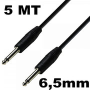 Trade Shop - Cavo Amplificatore Chitarra Strumenti Cavo Mono 6,5 Mm Cavo Jack M/m 5mt -