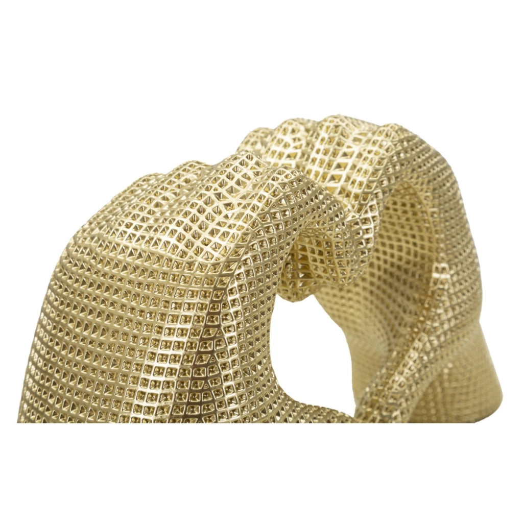 Scultura Lover in resina oro: coppia di amanti