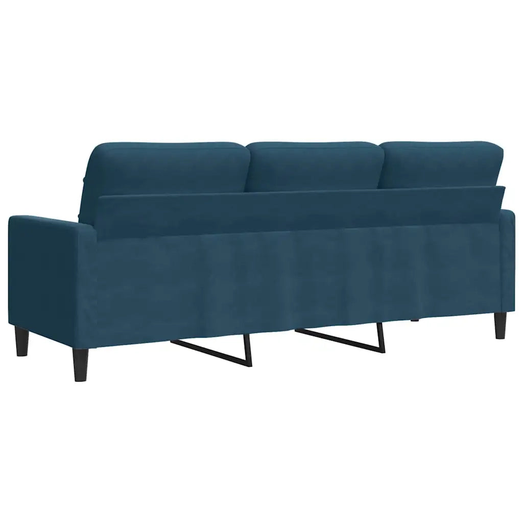 Divano a 3 Posti Blu 180 cm in Velluto 4007643