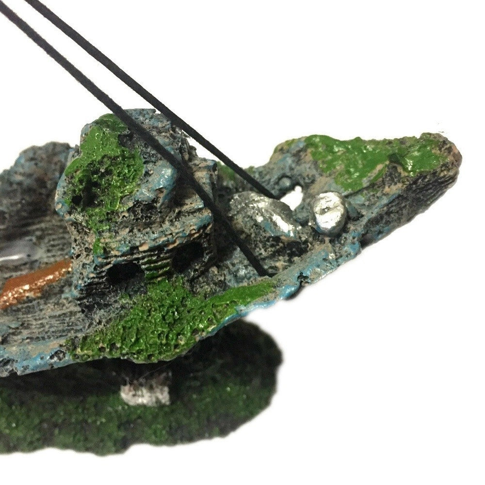 Trade Shop - Decorazione Per Acquario Relitto Nave Imbarcazione Resina Pesci Acqua Barca -