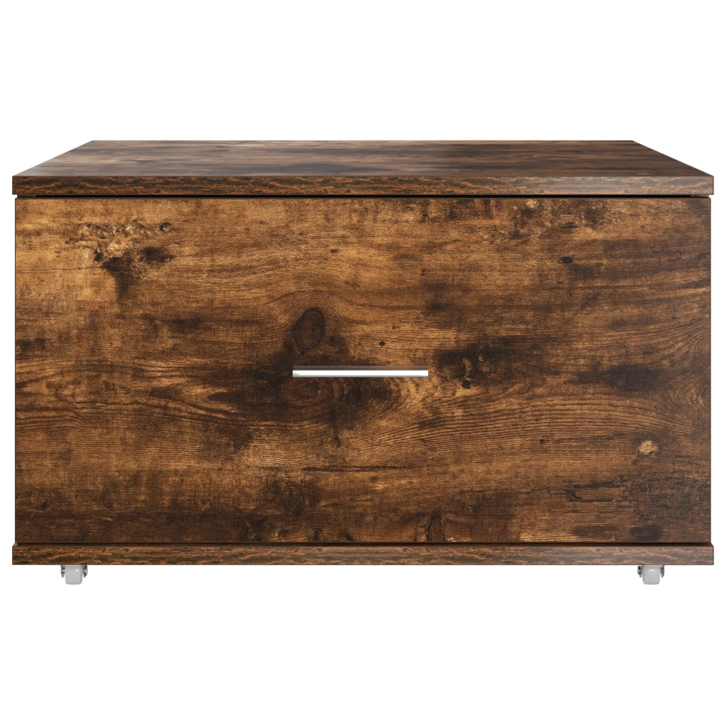Mobile da Cassetto Rovere Affumicato MDF con Impiallacciatura