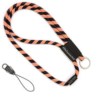 Lanyard lunga (nero corallino - 45cm) - Portachiavi con anello per chiave, laccio rimovibile e chiusura di sicurezza - Lanyard per uomini, donne, bambine, bambini (corallo)