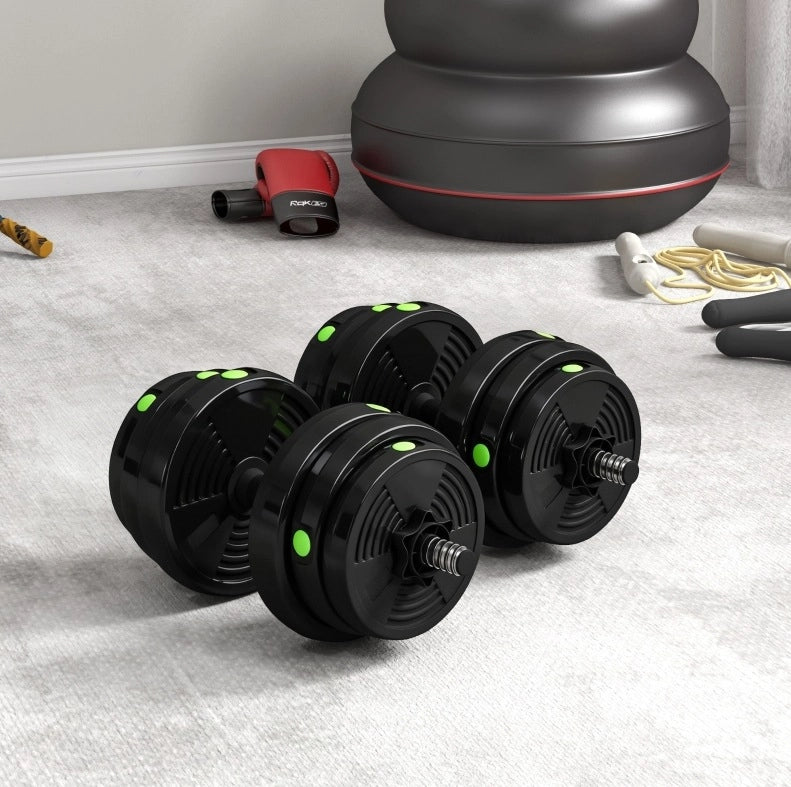 MANUBRI 2 in 1 Regolabili con Bilanciere 25 kg Neri