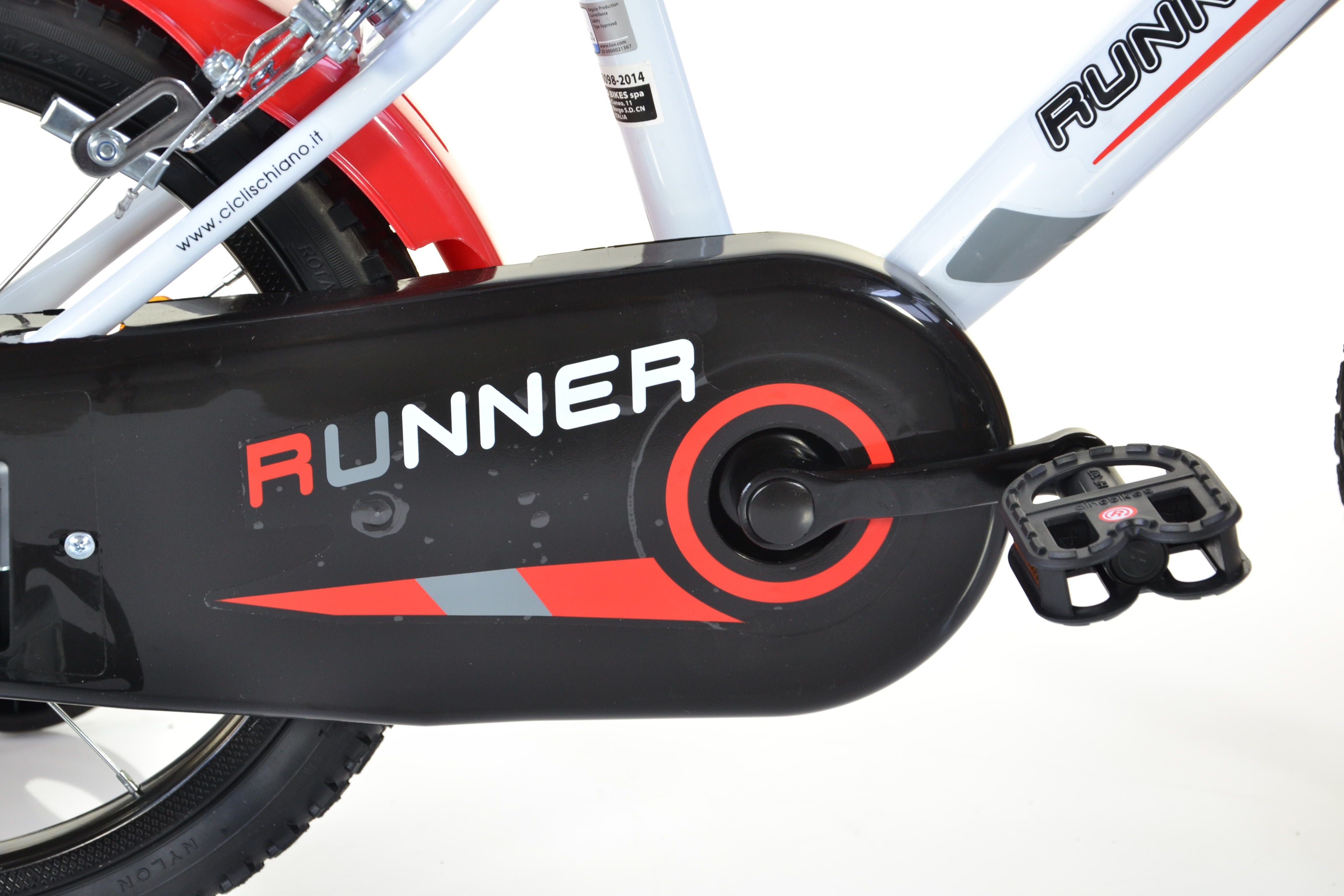 SCH RUNNER 16", bicicletta per bambini, adatta a bambini tra i 5 e i 7 anni, per altezza tra 105 e 135 cm, concampanello