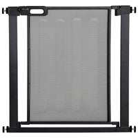 Cancellino per Cani Estensibile a Pressione 75-82x76 cm con Chiusura Automatica in Acciaio e ABS Nero