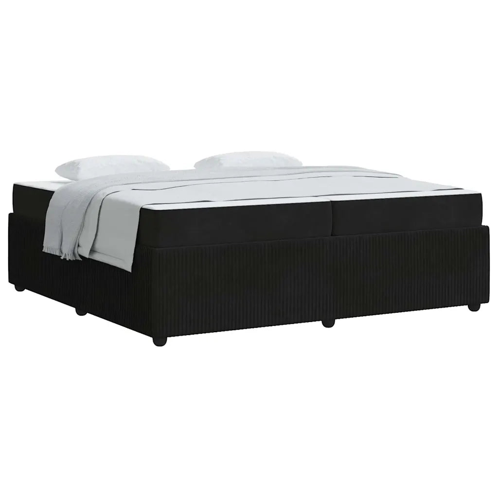 vidaXL Struttura letto con materasso Nero 200 x 200 cm Velluto