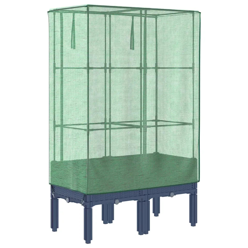 vidaXL Letto Rialzato con Copertura Serra Effetto Rattan 80x40x140 cm