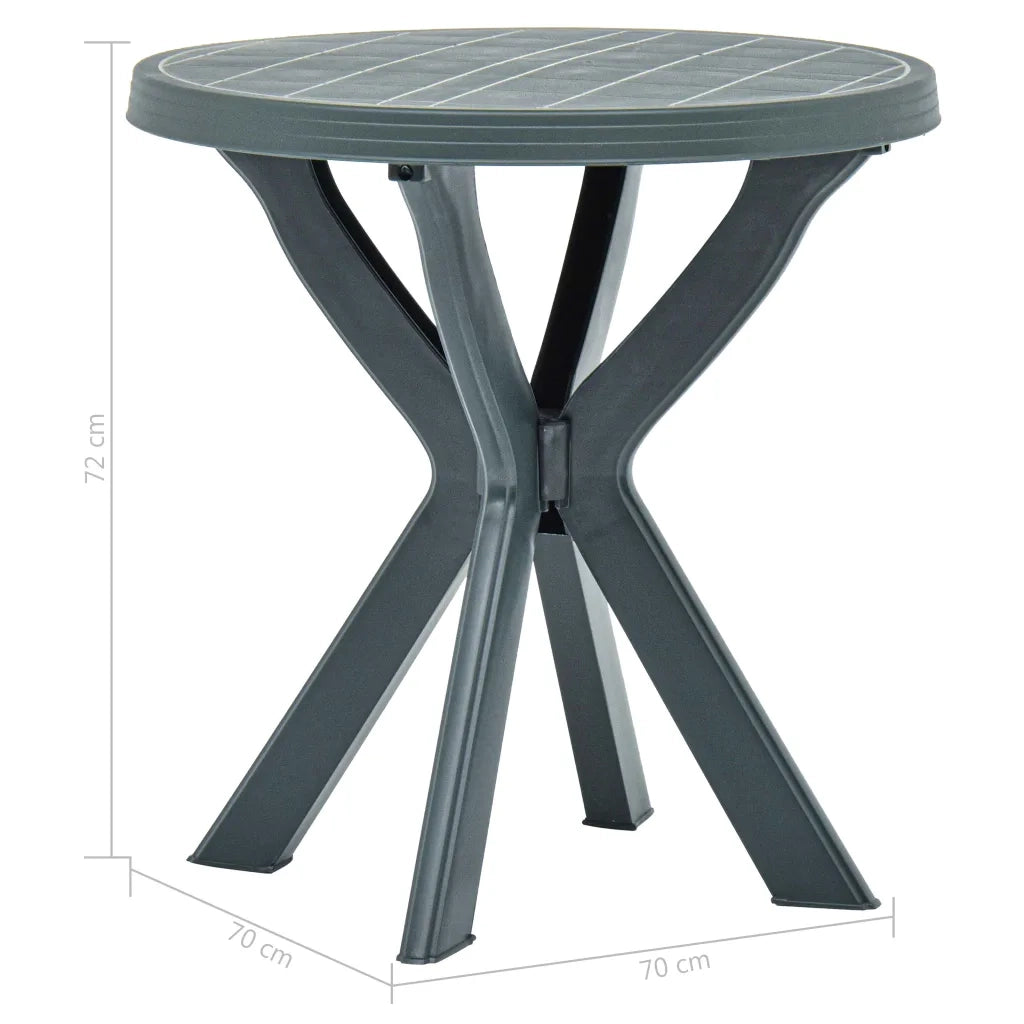 Tavolino da Giardino | Tavolo da Bistrot Verde ?70 cm in Plastica
