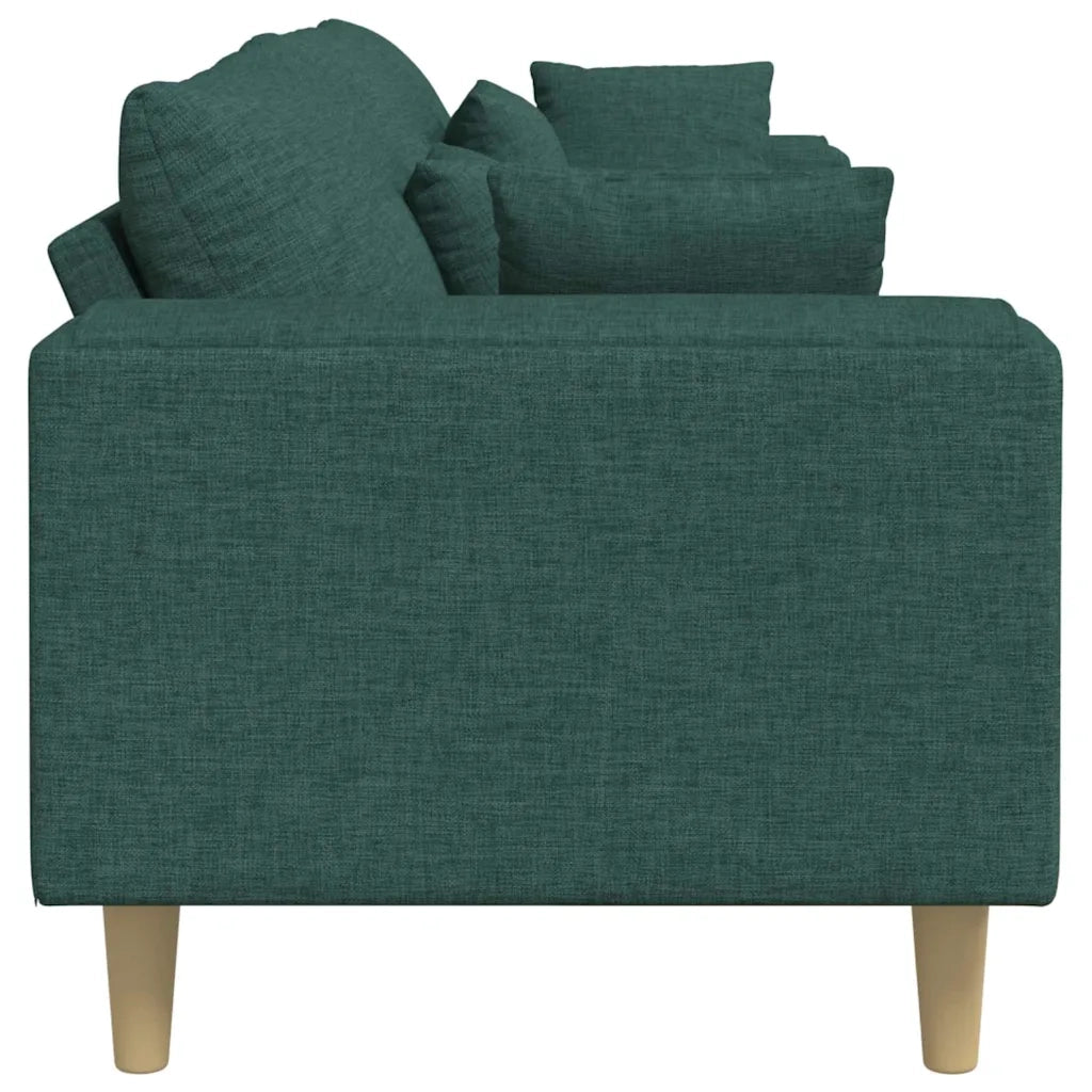 Divano in tessuto con cuscino Verde Scuro 208 cm Tessuto
