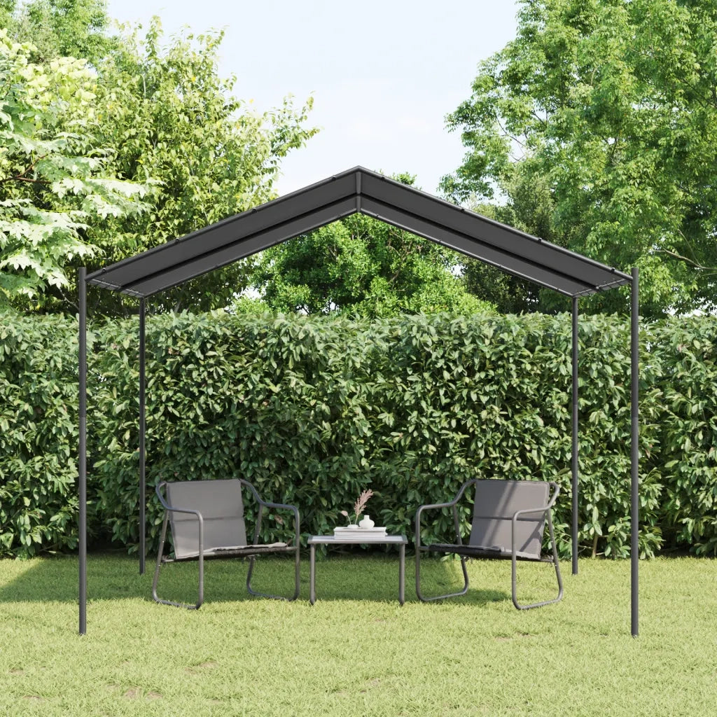 Tenda a Baldacchino-Tenda da giardino Antracite 3x3 m in Acciaio e Tessuto