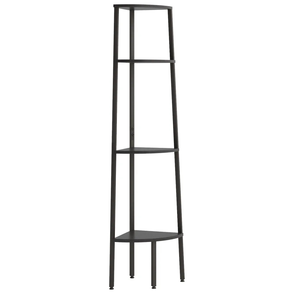 Scaffale Angolare a 4 Livelli Nero 45,5x31,5x150 cm CFW9265223