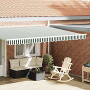Tenda a Braccio Verde e Bianco 430 x 20 cm Tela 42000810