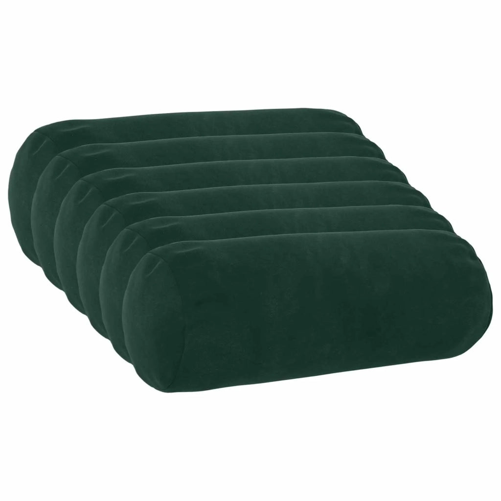 Cuscino con cuscino HEERLEN 6 pz Verde Scuro Velluto 929992