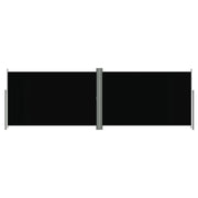 Tenda da sole laterale retrattile/schermo protettivo per patio giardino terrazza balcone 200 x 600 cm nero 02_0007446