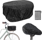 Set di protezione da pioggia per bicicletta - impermeabile - 4 pezzi - nero