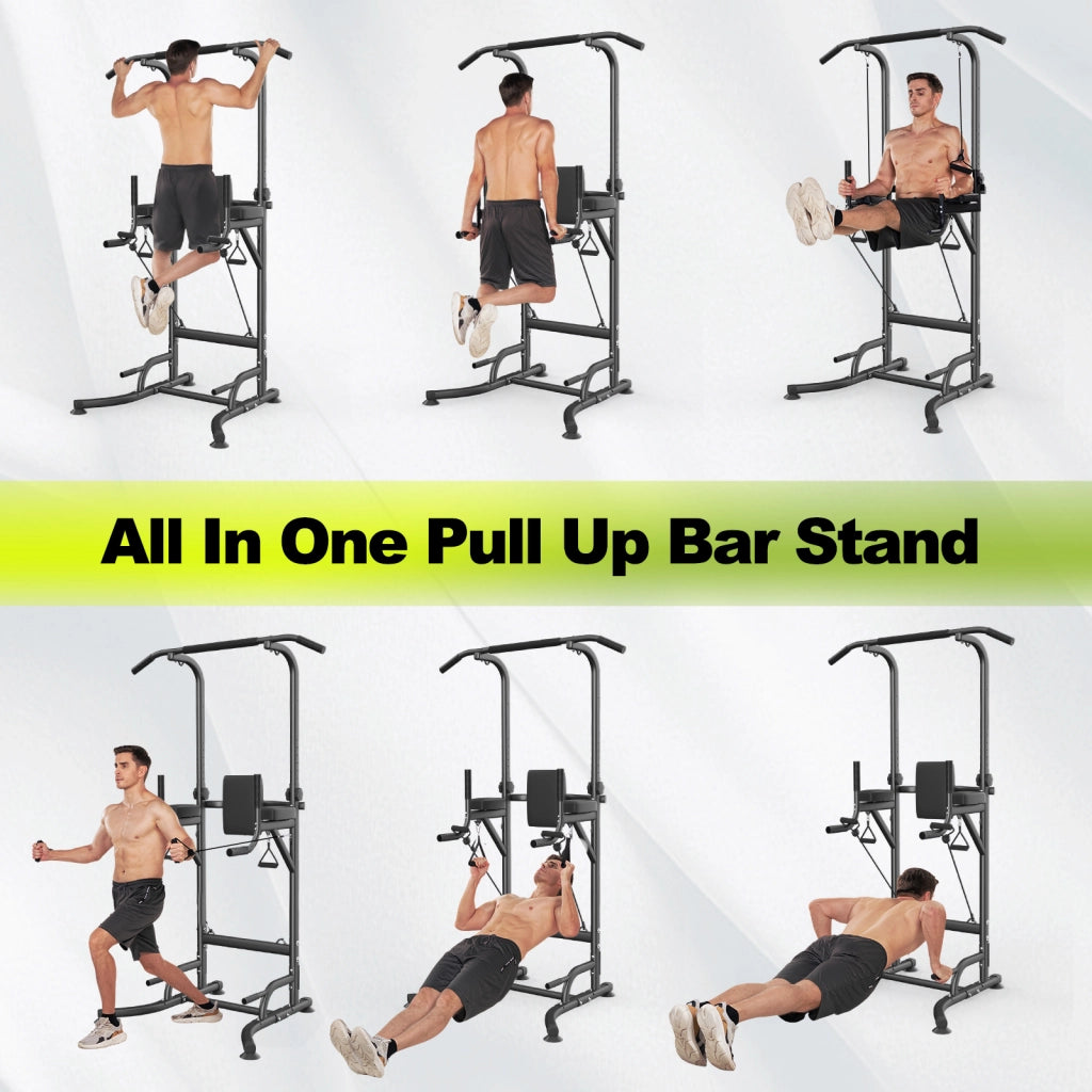 Stazione Fitness Multifunzione - RATTANTREE - Fitness Strength Station con barra per trazioni - caricabile 330LBS