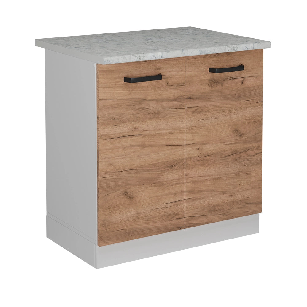 Vicco Mobile lavello cucina Quercia dorata 80 cm PL Marmo