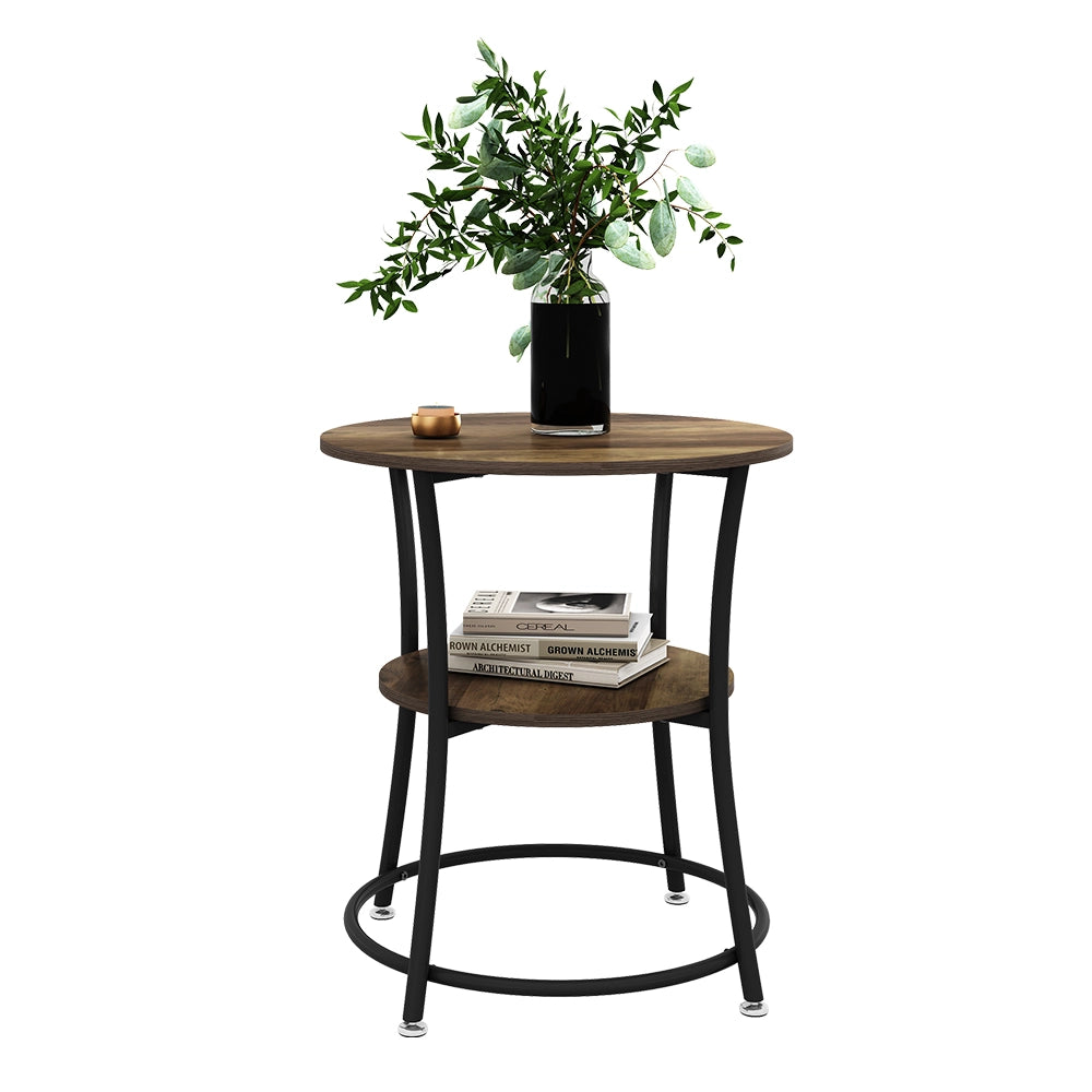 Vicco Tavolino da salotto Legno antico 50 x 50 cm con ripiano