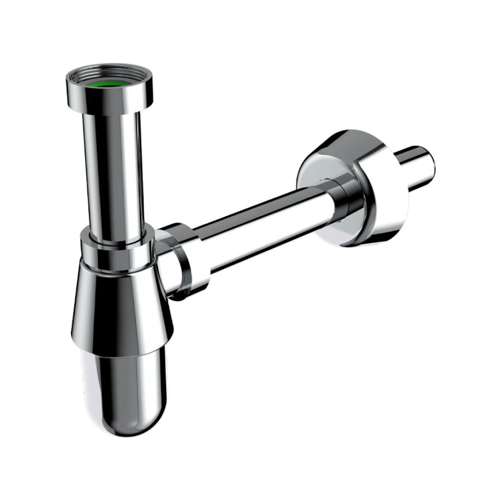 SIFONE SCARICO A BOTTIGLIA IN ABS CROMATO SENZA PILETTA CON CARTUCCIA ISPEZIONABILE MODELLO THERMOTR - 1X Ø26X250 MM  - BON