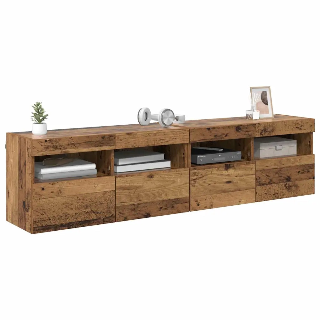 Mobiletti TV da Parete 2 pcs Legno vecchio 80 x 30 x 40 cm 882978
