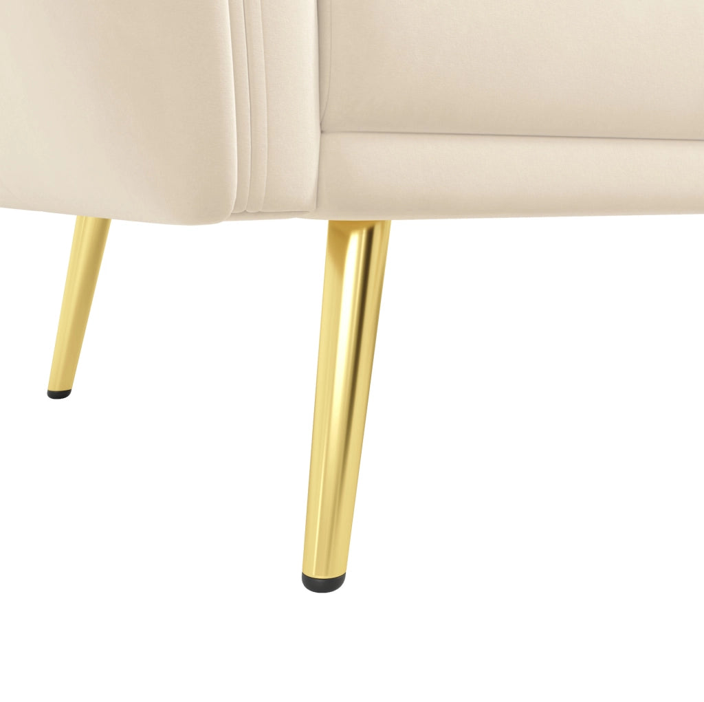 Divano angolare multifunzionale in velluto beige 191;5 x 130;5 x 80 cm; con chaise longue reversibile