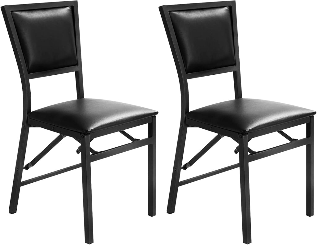 Set di 2 Sedie da Bar in Metallo Pieghevole | Sgabelli da Cucina con Schienale Alto, Telaio in Metallo per Casa, Bar e Ristorante