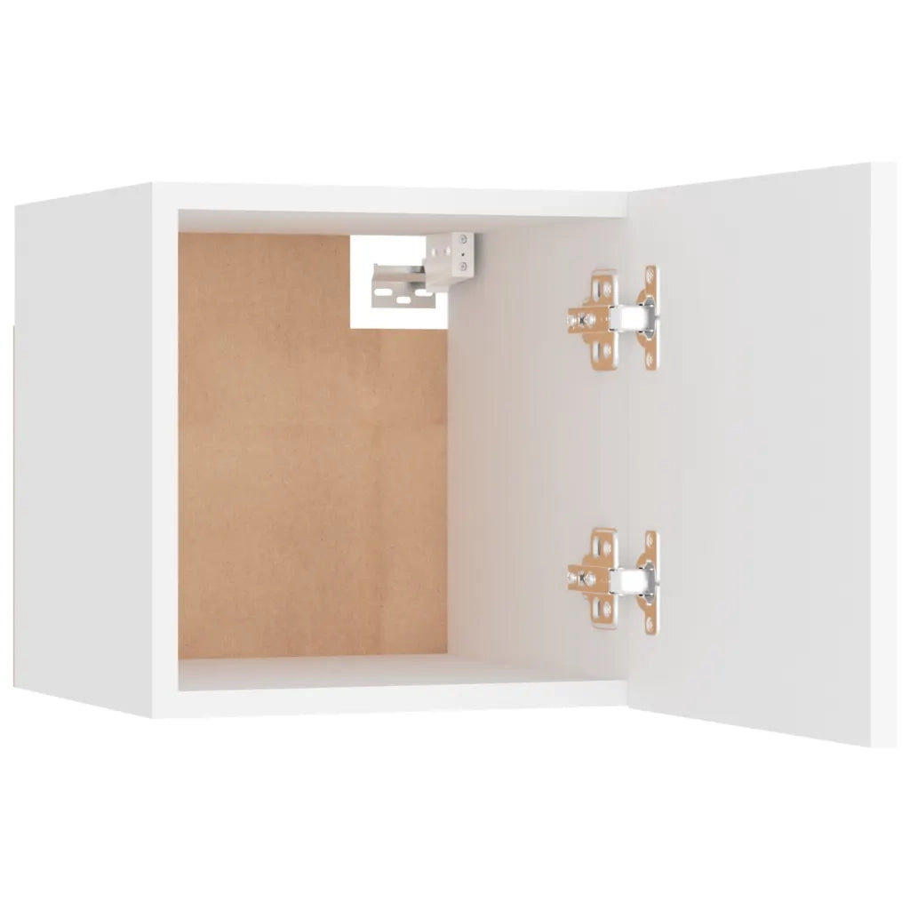 Comodini 2 pz-Set di 2 Tavolino da notte Bianchi 30,5x30x30 cm in Legno Multistrato