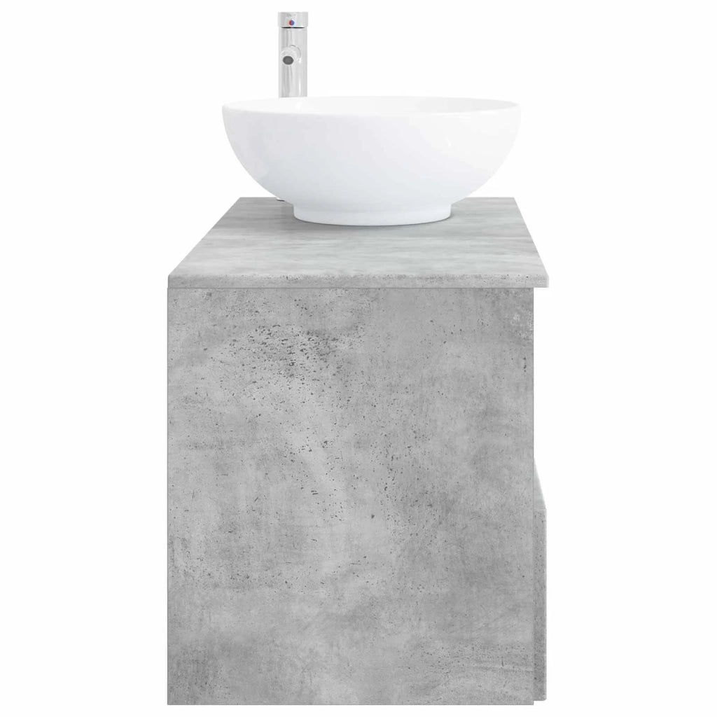 Set di mobili per il bagno 2 pz Grigio Cemento 3404087