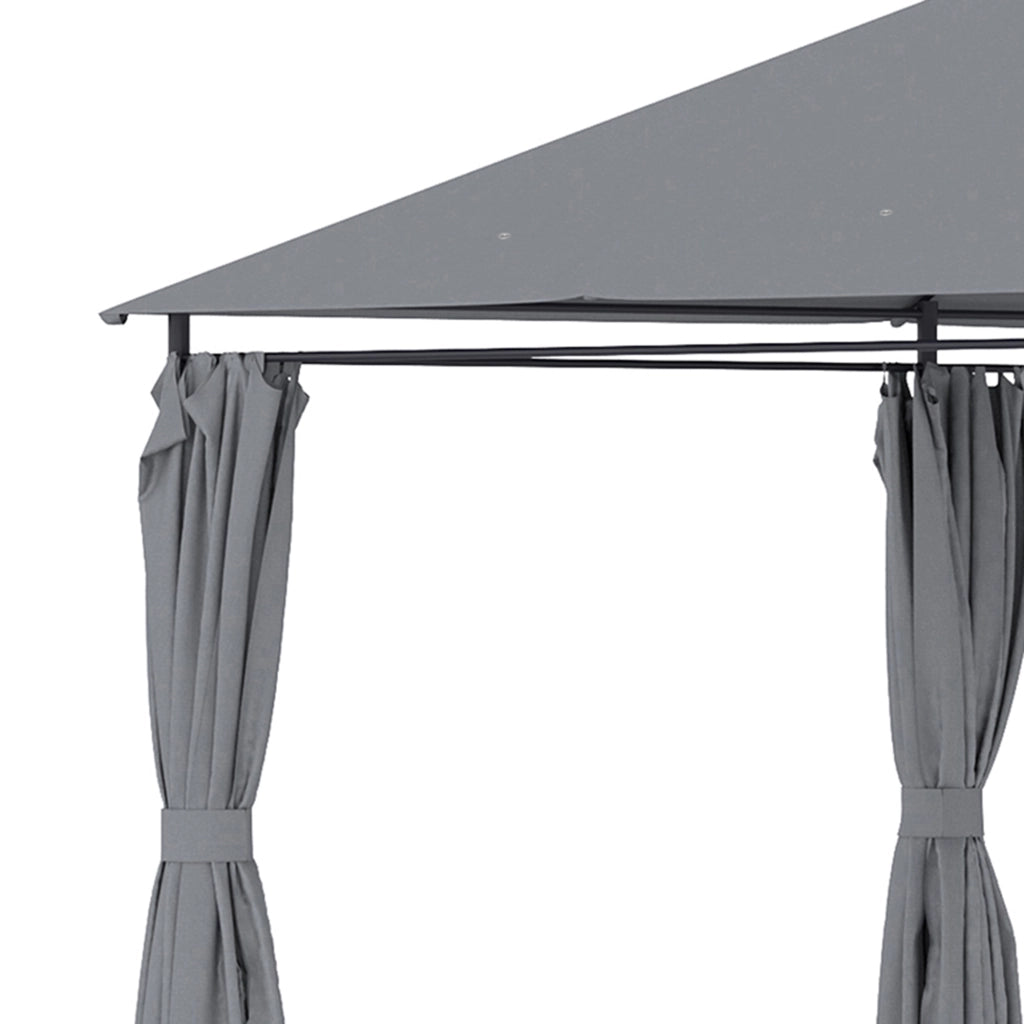 Gazebo da giardino ¨C zephmum ¨C 4x3x2.72 m grigio