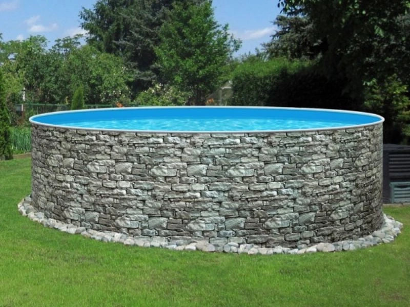 Azuro 4,0 x 1,2 m, STONE - senza scala e filtro, con fori fuori asse