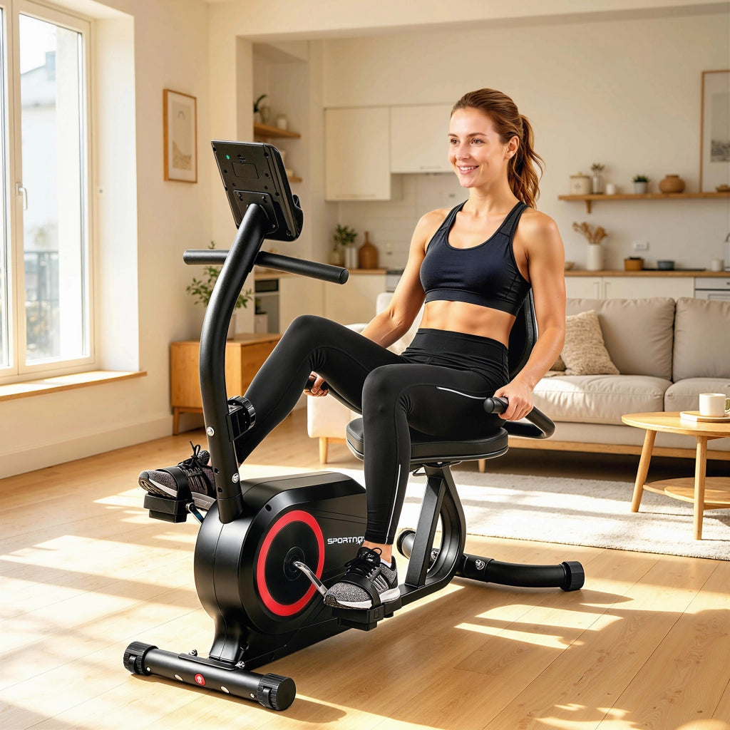 Ciclismo da camera ¨C zephmum ¨C con 8 livelli di resistenza, freno magnetico, sensore di frequenza cardiaca, display LCD