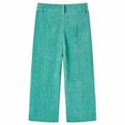 Pantaloni per Bambini in Velluto a Coste Verde Menta 116 14366