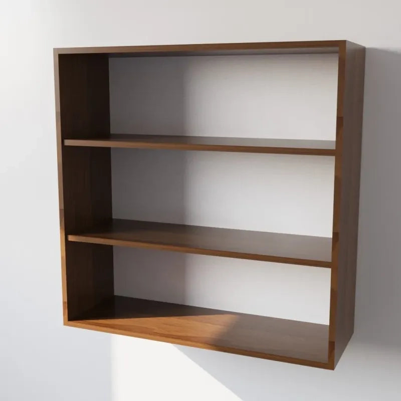 Pensile Cucina  in Legno Nobilitato Noce, Mobile Alto con 2 Ante, Pensile Componibile Moderno Made in Italy (H90XL90XP33cm)