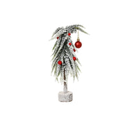 Mini Albero innevato c/bacche rosse D10 H30cm