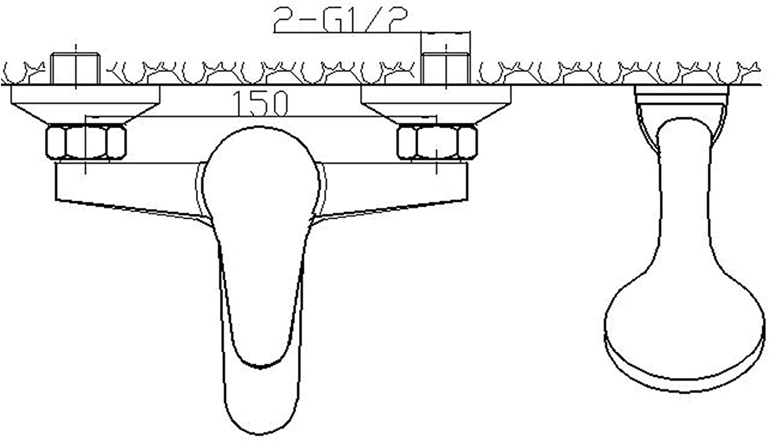 Rubinetto miscelatore vasca completo di flessibile