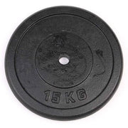 Trade Shop - Disco Per Manubri Pesi Piastre Bilanciere Ghisa Foro 25mm Da 15kg Dischi Fitness -