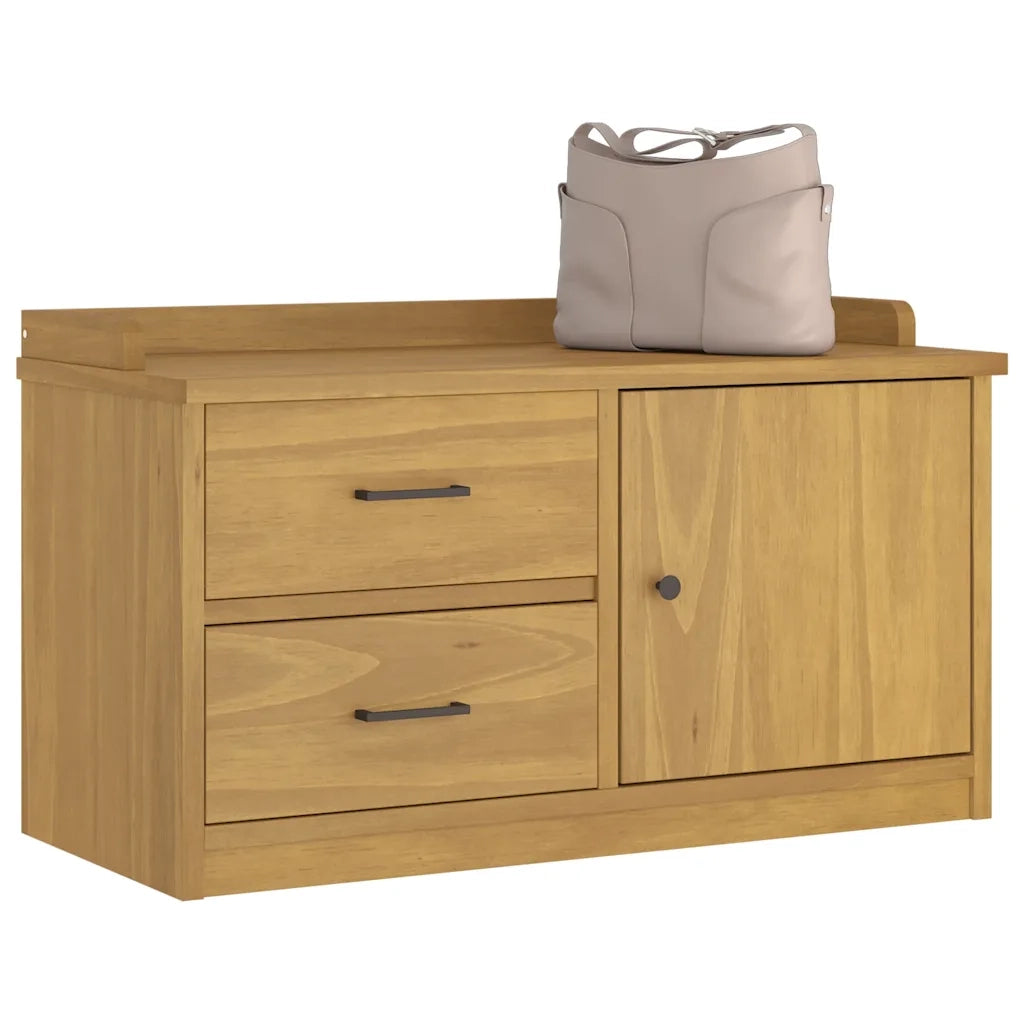 Panca da Corridoio SANDNES 87x40x50 cm Legno Massello di Pino 4010464