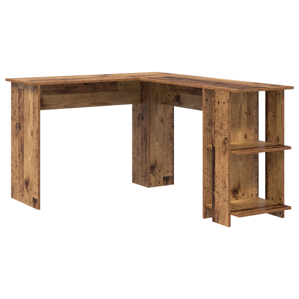 Scrivania Angolare Marrone Legno Vecchio MDF Medio