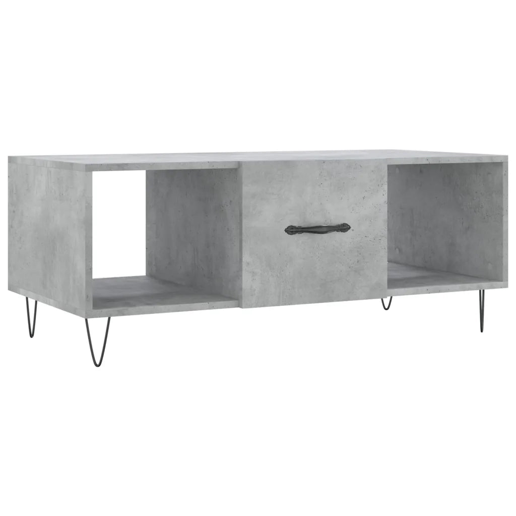 Tavolino salotto | Tavolino da caff¨¨ | Tavolino da Soggiorno Grigio Cemento 102x50x40 cm Legno Multistrato